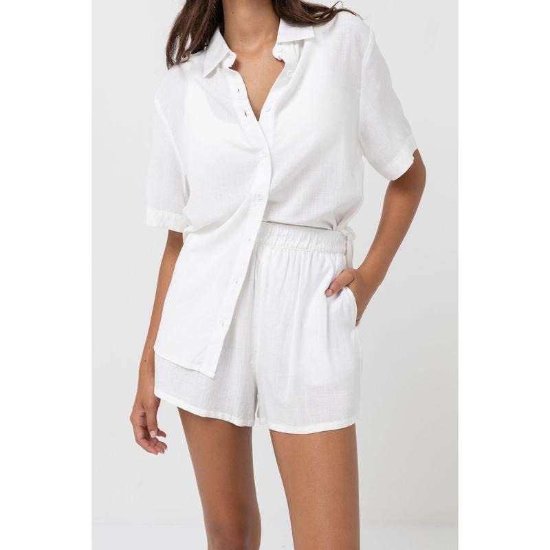 Rhythm Women's White Classic Beach Shorts T-Shirts, Hoodie, Sweatshirt | DripVista.com