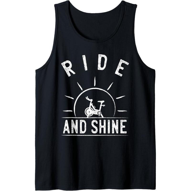 Ride and Shine Funny Indoor Spinning Spin Class Workout Gym Tank Top Made in USA T-Shirts, Hoodie, Sweatshirt | DripVista.com