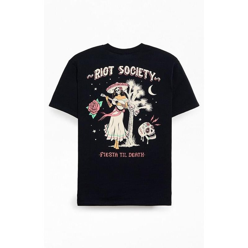 Riot Society Men's Fiesta Till Death T-Shirt - Multicolor Hoodie, Sweatshirt | DripVista.com