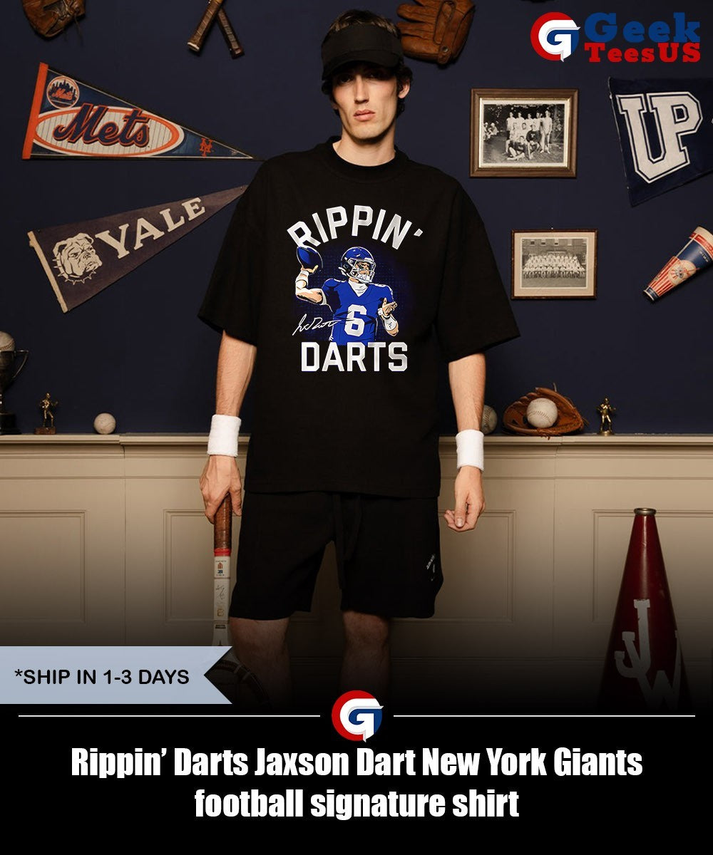 Rippin’ Darts Jaxson Dart New York Giants football signature shirt