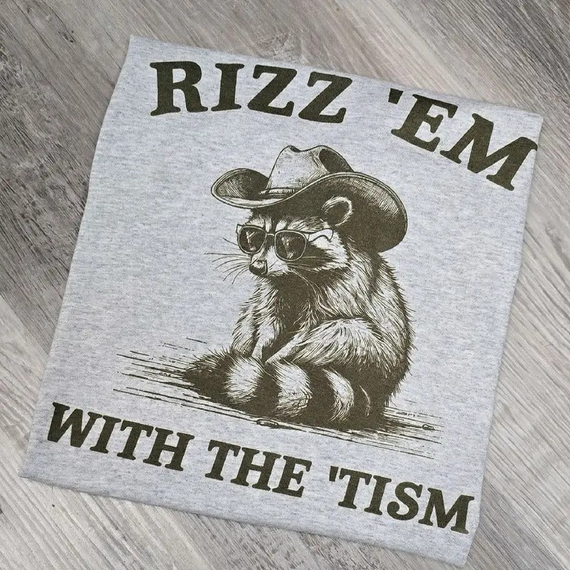 Rizz' em with the tism Graphic Tee or Sweatshirt Hoodie | DripVista.com