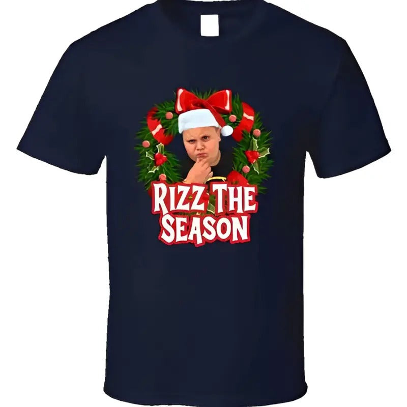 Rizz The Season Shirt - The Rizzler Christmas Shirt - The Rizzler Kid Shirt - Tiktok Meme Shirt - Funny Christmas Shirt,...