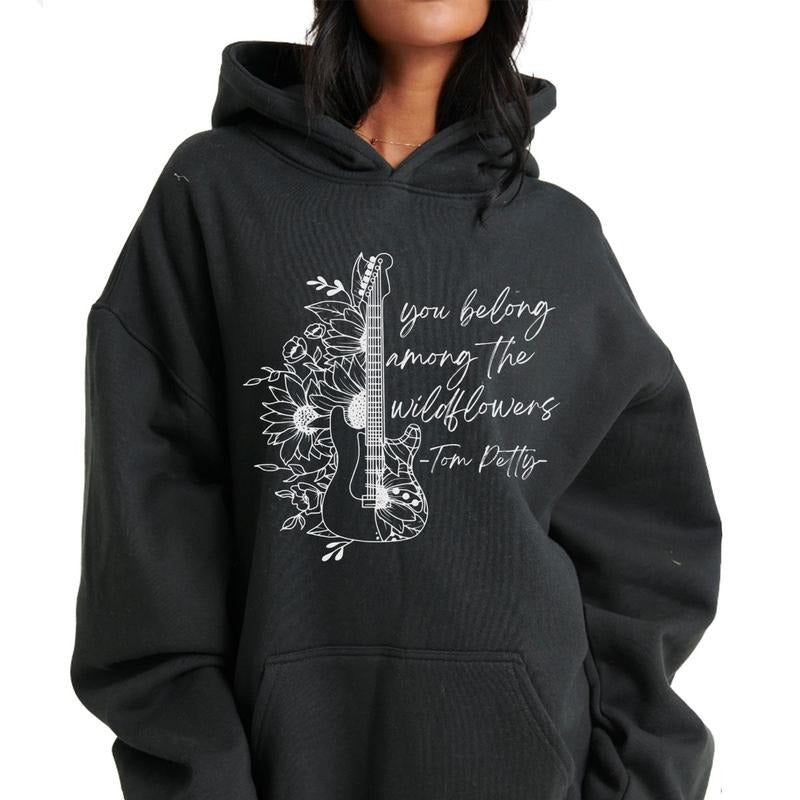Rock Band Wildflowers Shirt, Lyric Inspired Hoodie, Classic Rock, Unisex Sweater Pullover Tee Sweatshirt | DripVista.com