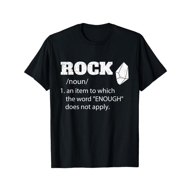 Rock Definition Geology Geode Hunter T-Shirt - 100% Cotton Crew Neck Short Sleeve Knit Fabric with Geometric Pattern - All-Season Casual Pullovers for Adults - Regular Fit Made in USA