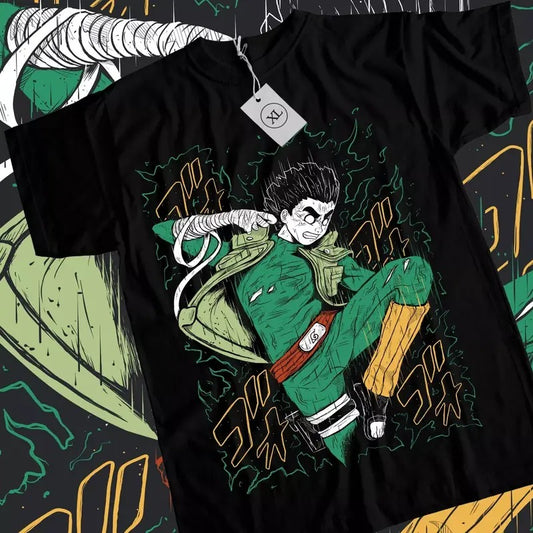 Rock Lee T-Shirt Manga Strip Naruto Kakashi Anime Manga Unisex Tshirt All Sizestyle{n002}2