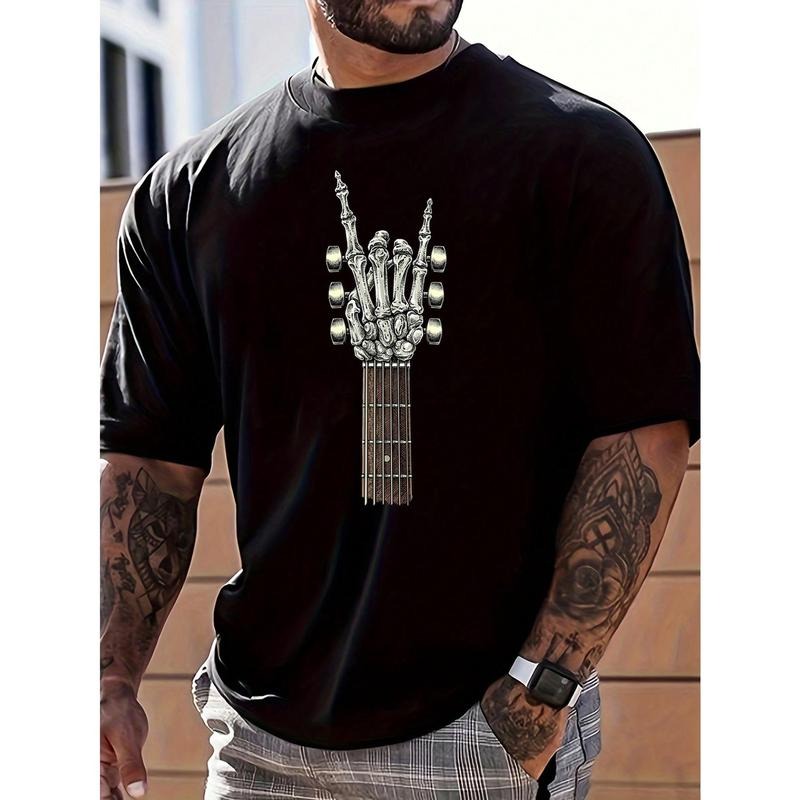 Rock Pocket monsters Guitar Neck Rock & Roll Skeleton T-Shirt Men Hoodie, Sweatshirt | DripVista.com