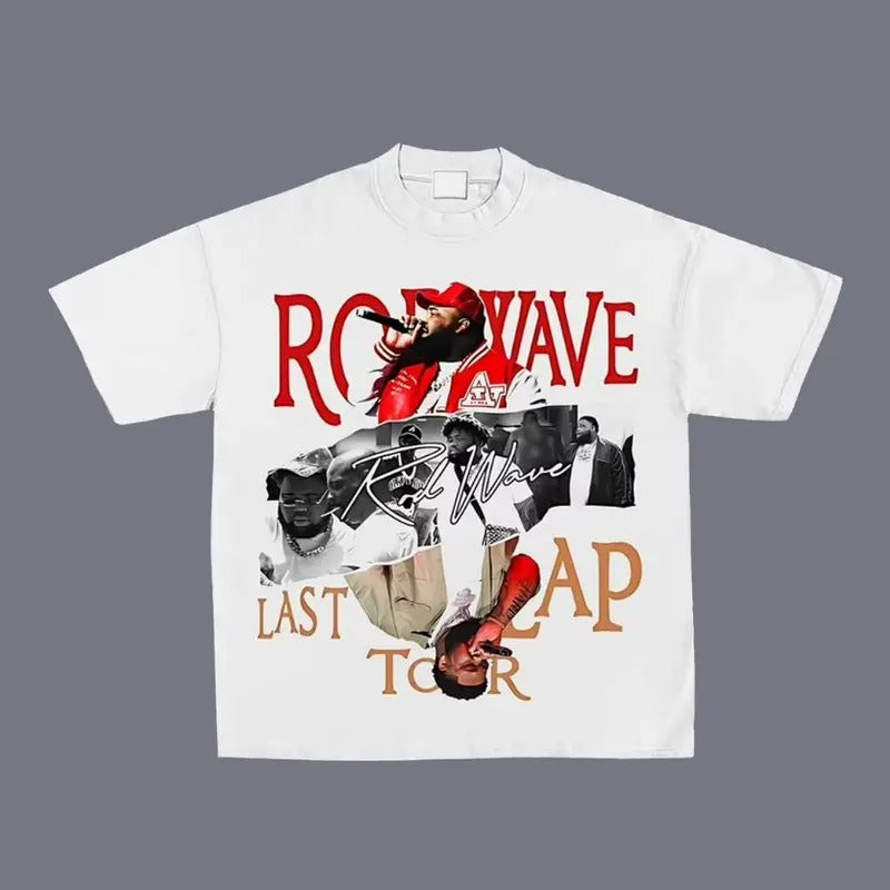 Rod Wave Last Lap Graphic Tour New Design Rap Tee Shirt Big Face Retro Streetwear Gift Fans