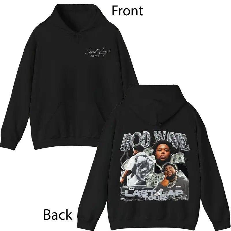 Rod Wave Last Lap Tour 4 Retro Wet Cement Graphic Streetwear Y2k Hoodie For Fan T-Shirts, Sweatshirt | DripVista.com