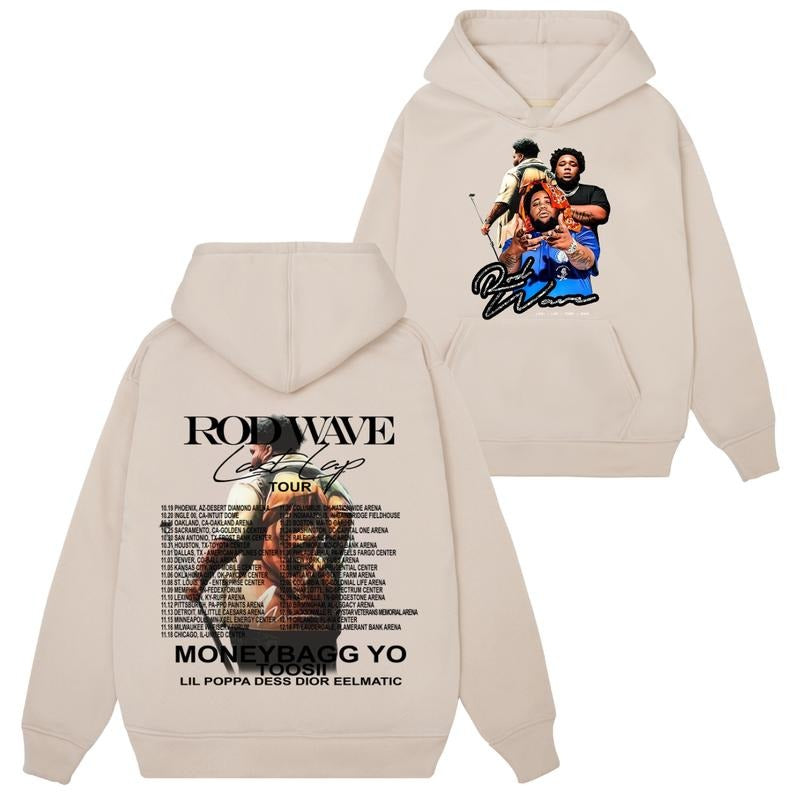 Rod Wave Last Lap Tour Sweatshirt Hoodie Tshirt, 2 Sides Rapper T-Shirt Sweatshirt Hoodie, Shirt for Fan, Unisex Cotton Graphic Tee