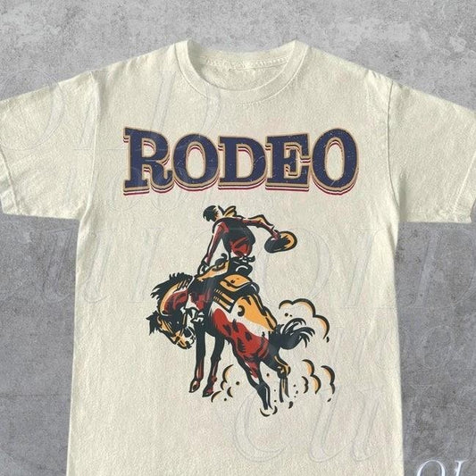 Rodeo 90s Vintage Graphic Cowboy Shirt, Retro 2000s Graphic Western Shirt, Retro Wild Tee, Rodeo Gifts, Adult Unisex Shirt, Wild West Gift Unisex Full Sizestyle{n002}2