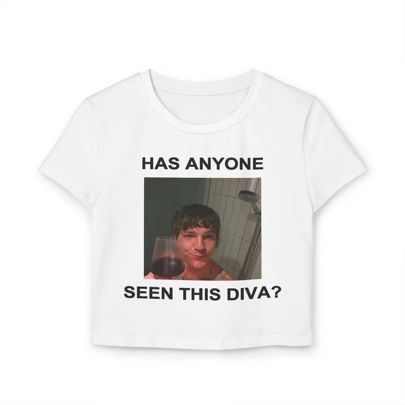 Role Model Funny Tucker Pillsbury Baby Tee - 'Has Anyone Seen This Diva?' Shirt, Kansas Anymore Role Model