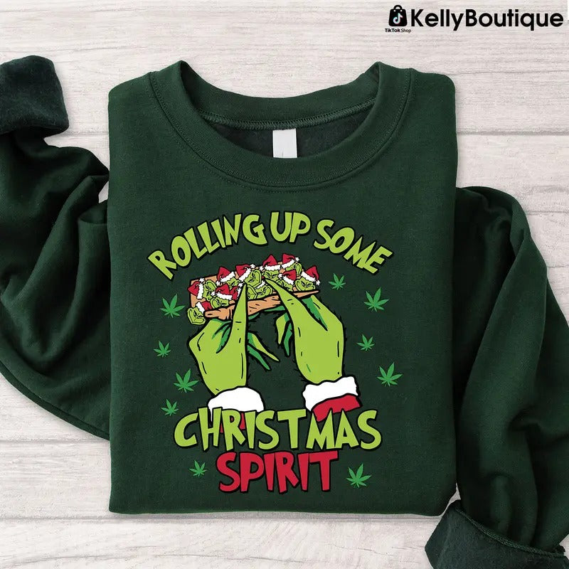 Rolling Christmas Season Graphic Printed Unisex Classic Cotton T-shirt Sweatshirt Hoodie