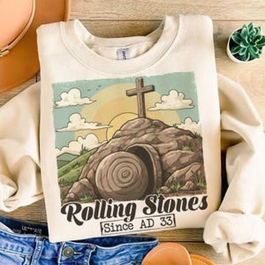 Rolling tshirt, He Is Risen Sublimation sweatshirt, Easter Christian tshirt Clipart, Funny Christian Shirt, tshirt hot trend, shirt for women, western outfits