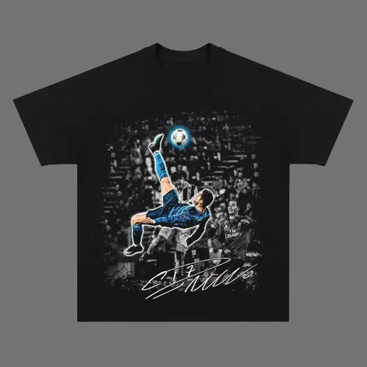 Ronaldo Kick T-Shirt, Ronaldo Vintage Tee, Unisex Soccer Shirt, Sport Graphic Tees, Menswear Womenswear Streetwear