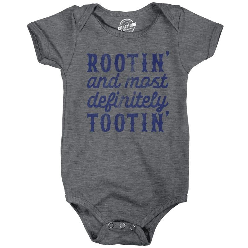 Rootin and Most Definitely Tootin Baby Bodysuit Funny Sarcastic Novelty Jumper for Infants Funny Baby Onesies Sarcastic...