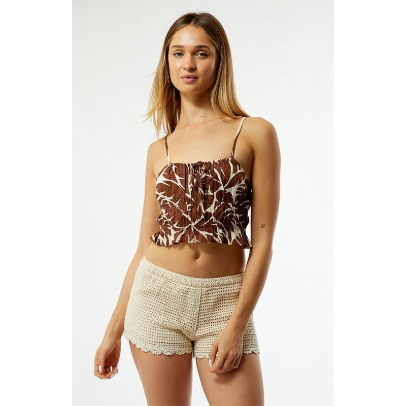 Roxy Women's Brown Sunset Mist Top T-Shirts, Hoodie, Sweatshirt | DripVista.com