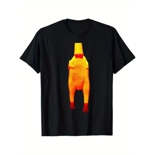 Rubber Chicken Costume For Women Adult Spirit Animal T-Shirt, 100% Cotton, Gift for Men Women Dad Mom Friends, S-XXXL, Black made in usa