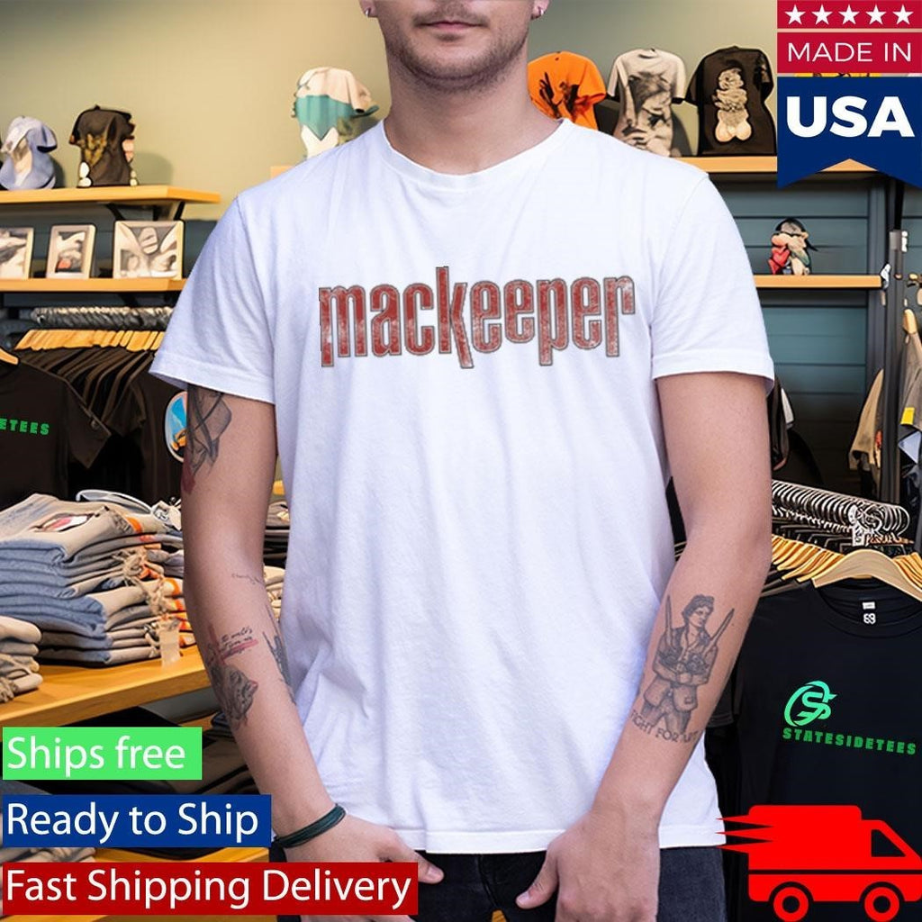 Ruby Cruz Wearing Mackeeper Logo Red Shirt