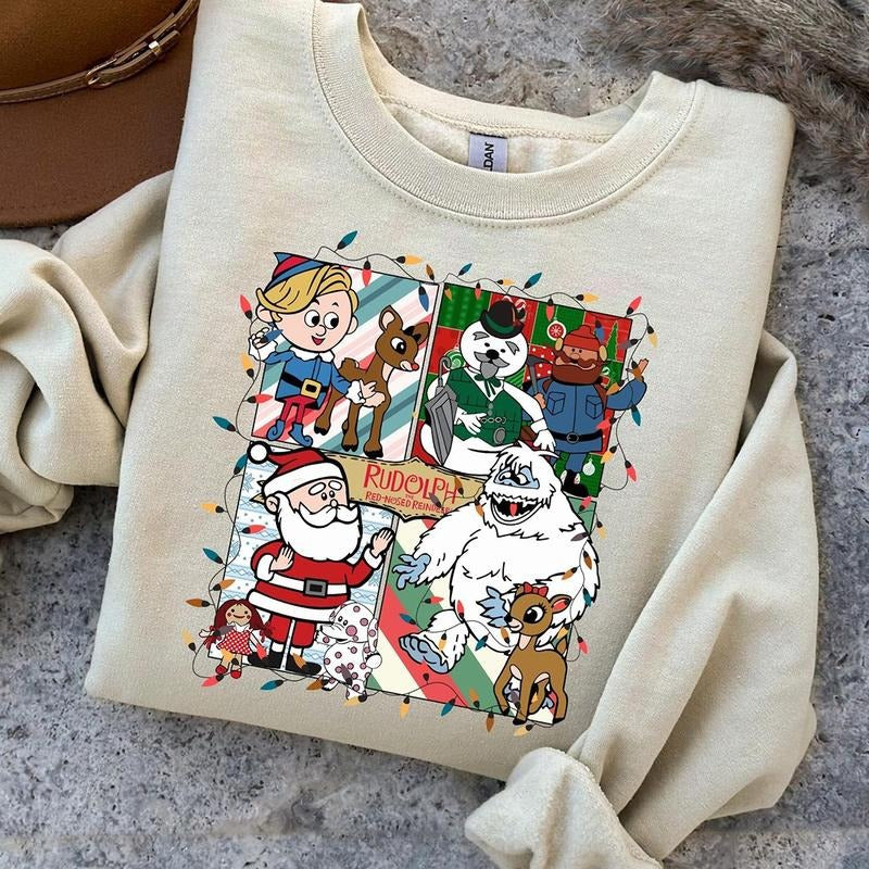 Rudolph Red Nosed Christmas Shirt, A Bit Of A Misfit Hoodie, Rudolph Movie Characters Sweatshirt, Christmas Cute Hoodie, Christmas Gift