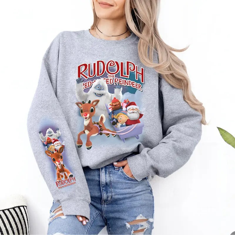 Rudolphs The Red Nosed Reindeer Sweatshirt, Christmas Movie Hoodie, Merry Christmas 2024, Christmas Gifts