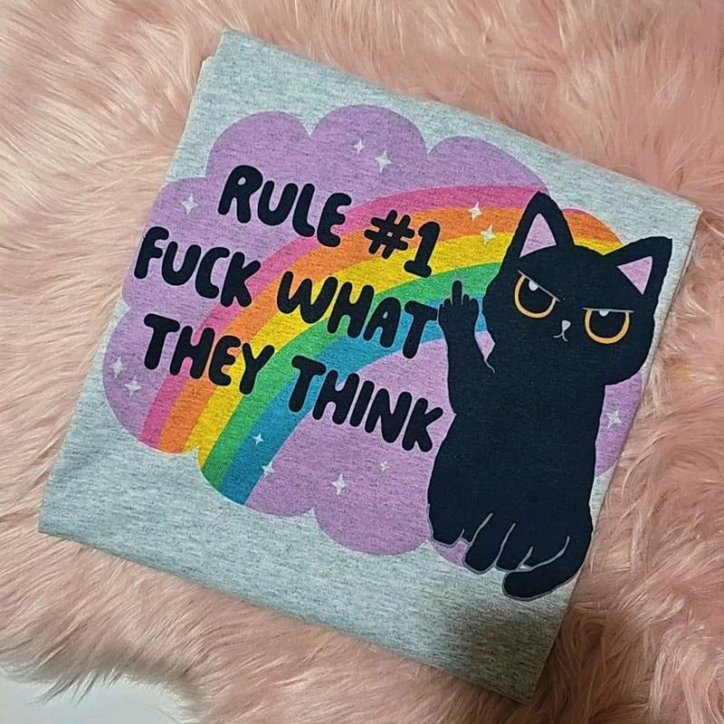 Rule #1 F what they think , Funny Graphic Tee Hoodie, Sweatshirt | DripVista.com