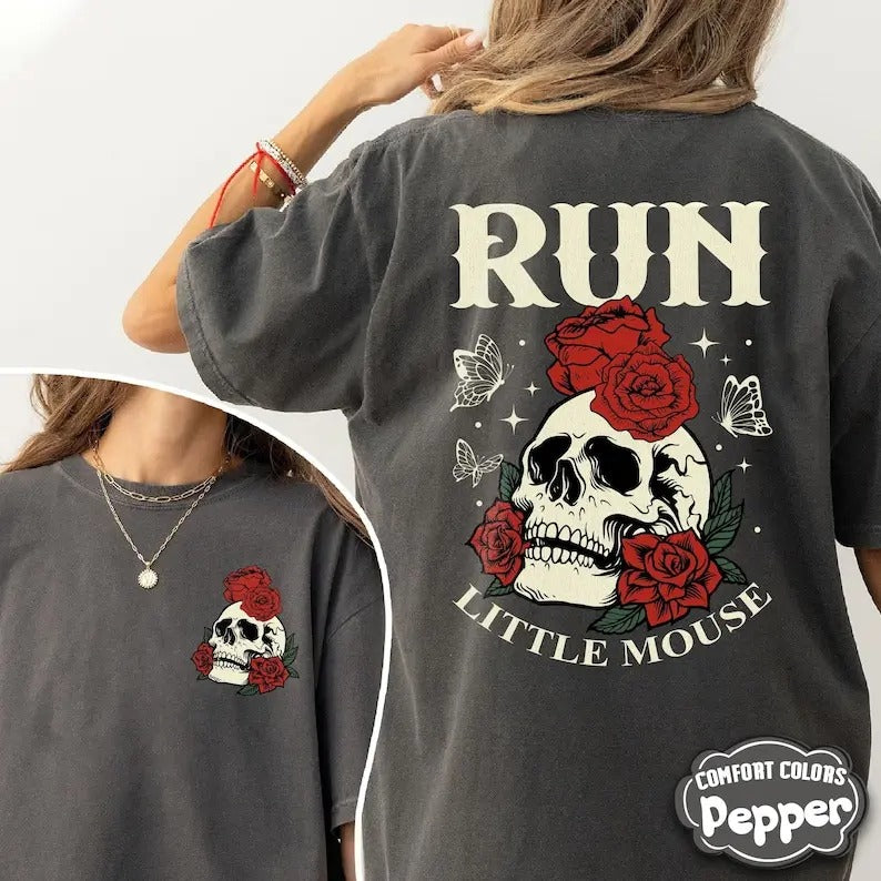 Run Little Mouse Shirt, Spicy Books Dark Romance Merch, Smut Reader Shirt, Dark Romance Book Lover Shirt, Book Lover Gift