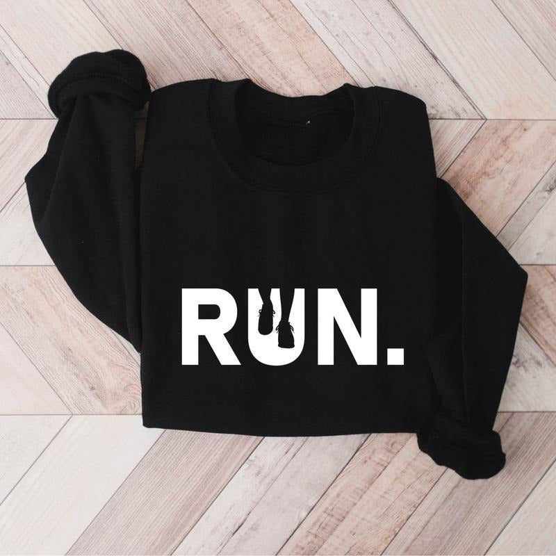 Run Sweatshirt, Matching Runner Group Sweater, Unisex Running Lover Gift Sweatshirt, Unisex Marathon Hoodie, Sport Lover Hoodie.
