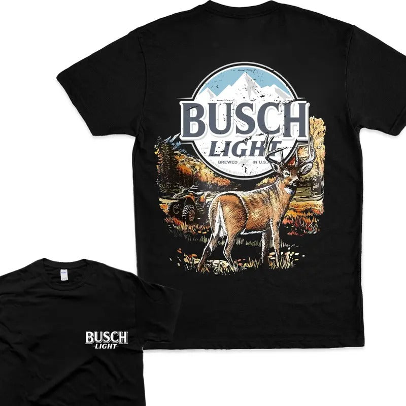 Rustic Busch Light T-shirt Bold Hunting and Nature Casual Womenswear ,Men Top Hoodie, Sweatshirt | DripVista.com