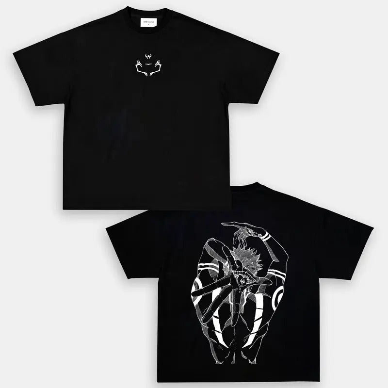 Ryomen Sukuna Jujutsu Kaisen Unisex Oversize Anime Manga Washed Heavyweight Cotton T-shirt, Gift For Anime Fan, Anime...