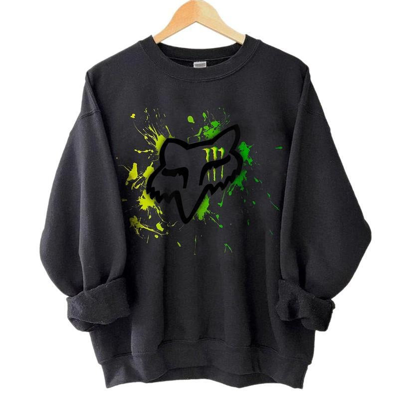 [SALE OFF 50%] Monster Energy Fox Print Hoodie Sweatshirt T-Shirt, Music Shirt, Casual Unisex Shirts, Menswear, Womenswear Classic Cotton Top Sport
