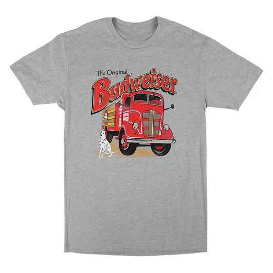 [SALE UP TO 45%] Budweiser Beer Truck Retro Unisex Cotton T-Shirt, Funny Budweiser Beer Shirt for Dad. Mom, womenswear