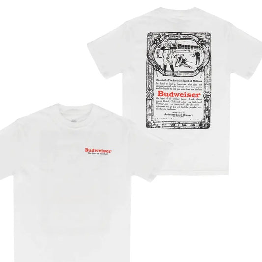 [SALE UP TO 45%] Budweiser Vintage Baseball Card Retro Unisex Cotton T-Shirt for Dad, Mom, womenswear