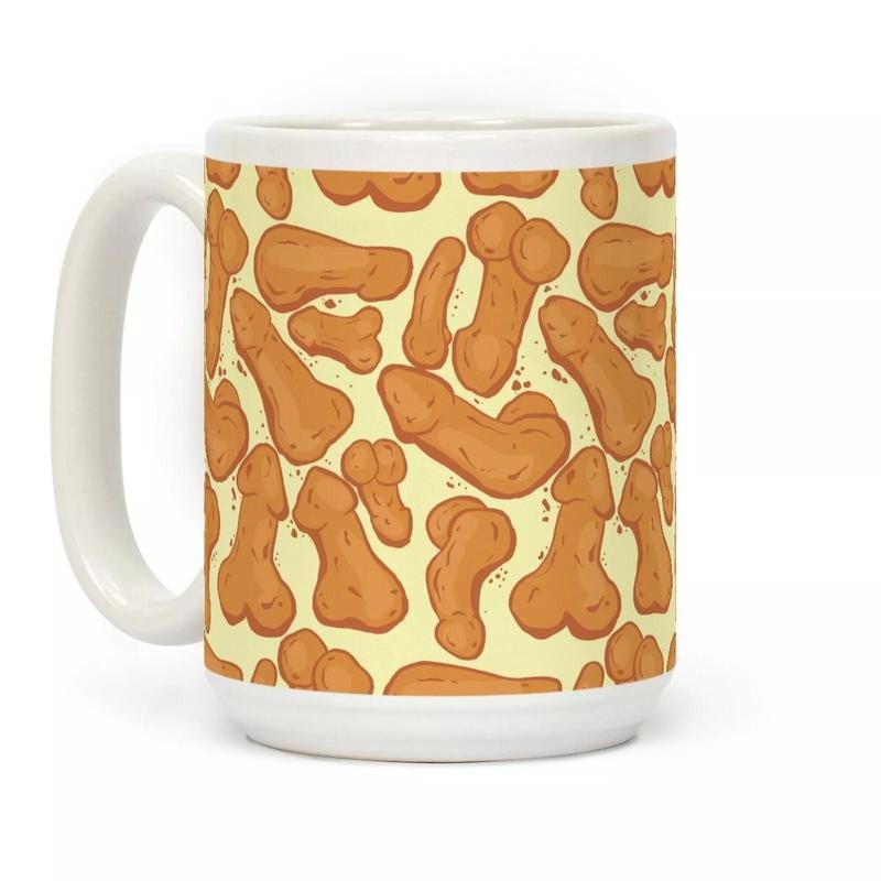 [SALE UP TO 50%] Penis Nuggets Pattern Coffee Mug 11oz-15oz, Funny Coffee Mug, Printed in the USA, Handy for Coffee and Tea - Reusable