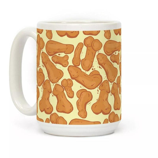 [SALE UP TO 50%] Penis Nuggets Pattern Coffee Mug 11oz-15oz, Funny Coffee Mug, Printed in the USA, Handy for Coffee and Tea - Reusable