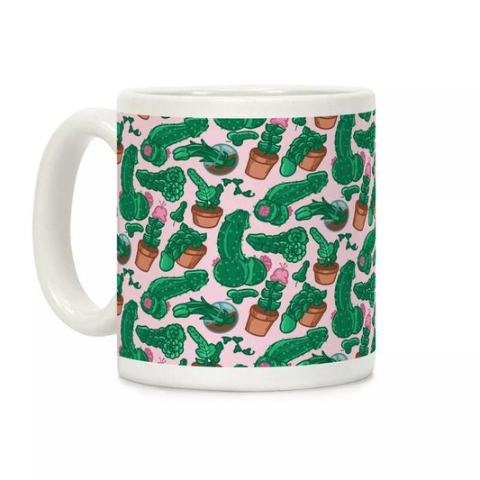 [SALE UP TO 50%] Penis Plants Pattern Coffee Mug 11oz-15oz, Funny Coffee Mug, Printed in the USA, Handy for Coffee and Tea - Reusable