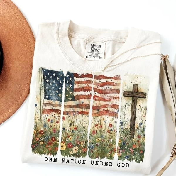 [SALE UP TO 60%] 4th of July USA Flag Shirt, Brush Stroke Patriotic Tee, Red White Blue Collage Graphic T-Shirt Sweatshirt, America Independence Style