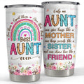 SANDJEST Aunt Tumbler 20oz Best Aunt Ever Cup Gift Stainless Steel Insulated Tumblers FOG Travel Mug Auntie Cup Aunts Gift for Birthday Christmas