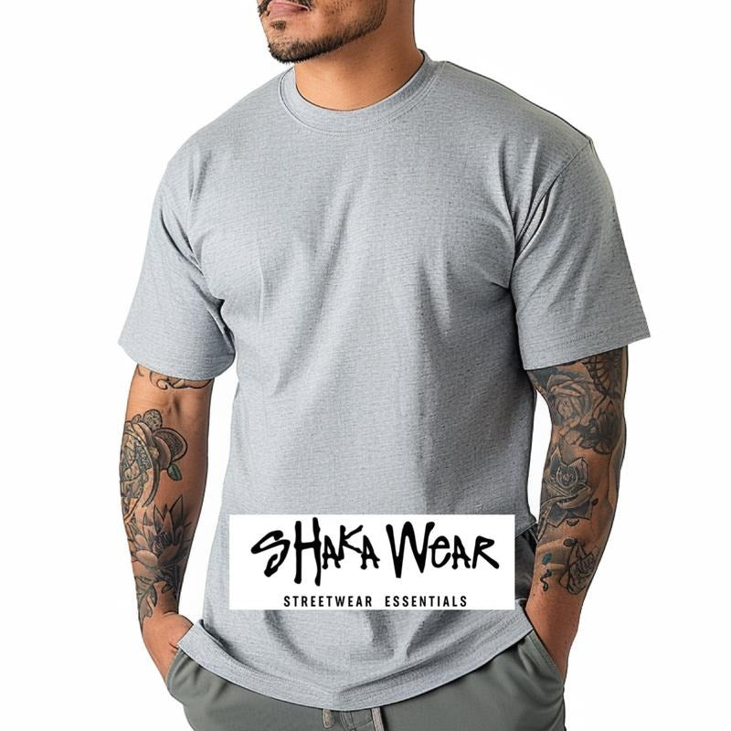 SHAKA WEAR Active Short Sleeve T Shirts Lightweight Cotton Crew Neck Menswear Stylish Hoodie, Sweatshirt | DripVista.com