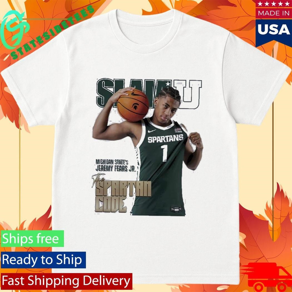 SLAM U Jeremy Fears Jr Michigan State Spartans The Spartan Code Shirt