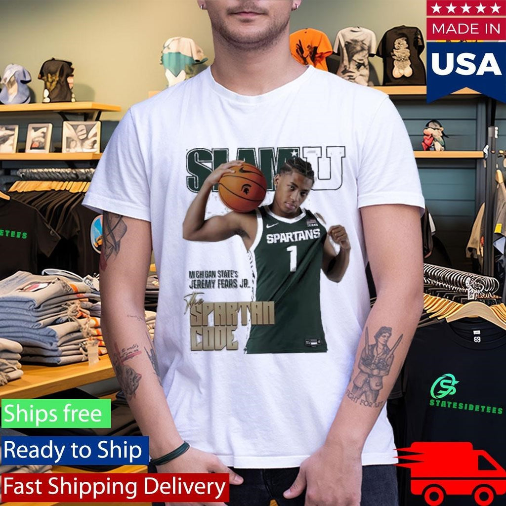 SLAM U Jeremy Fears Jr Michigan State Spartans The Spartan Code Shirt
