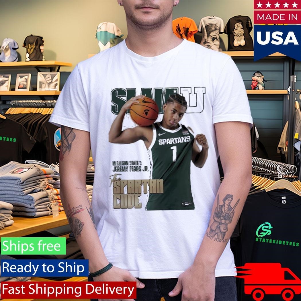 SLAM U Jeremy Fears Jr Michigan State Spartans The Spartan Code Shirt
