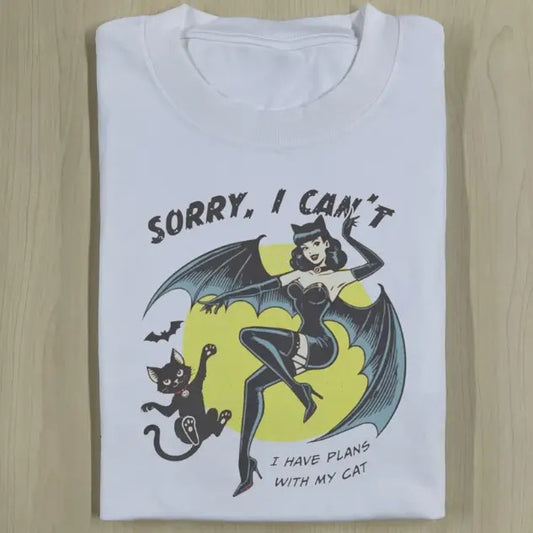 SORRY I CAN'T I HAVE PLANS HALLOWEEN TEE, Funny Halloween Shirt, Unisex T-Shirt, Gift For Men Women