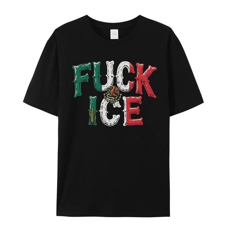SUMMER GRAPHIC Fresh FXXK ICE Mexico Flag Look Lightsaber brand