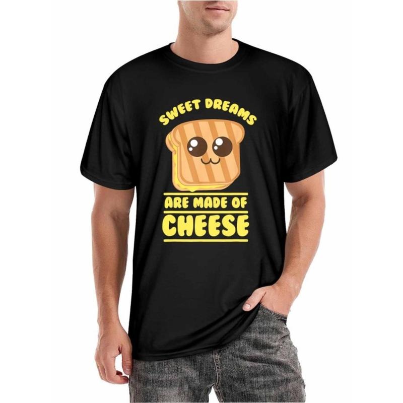 SWEET DREAMS ARE MADE OF CHEESE T-Shirt for Men Women, Funny Unsex Street Style Short Sleeve Tee, Comfort Fit Men's Tee,...