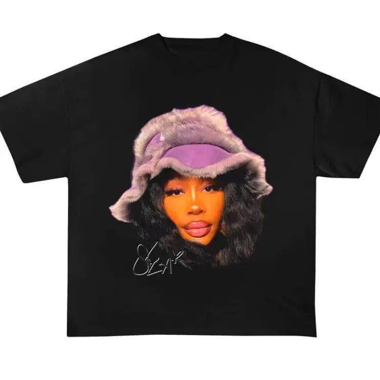 SZA Purple Tee SZA Tour Graphic Vintage Classic Cotton Hoodie, Sweatshirt | DripVista.com