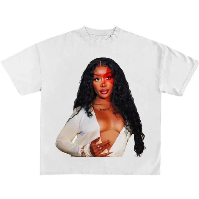SZA Red Star Tee, Gift Shirt Classic Cotton Hoodie, Sweatshirt | DripVista.com