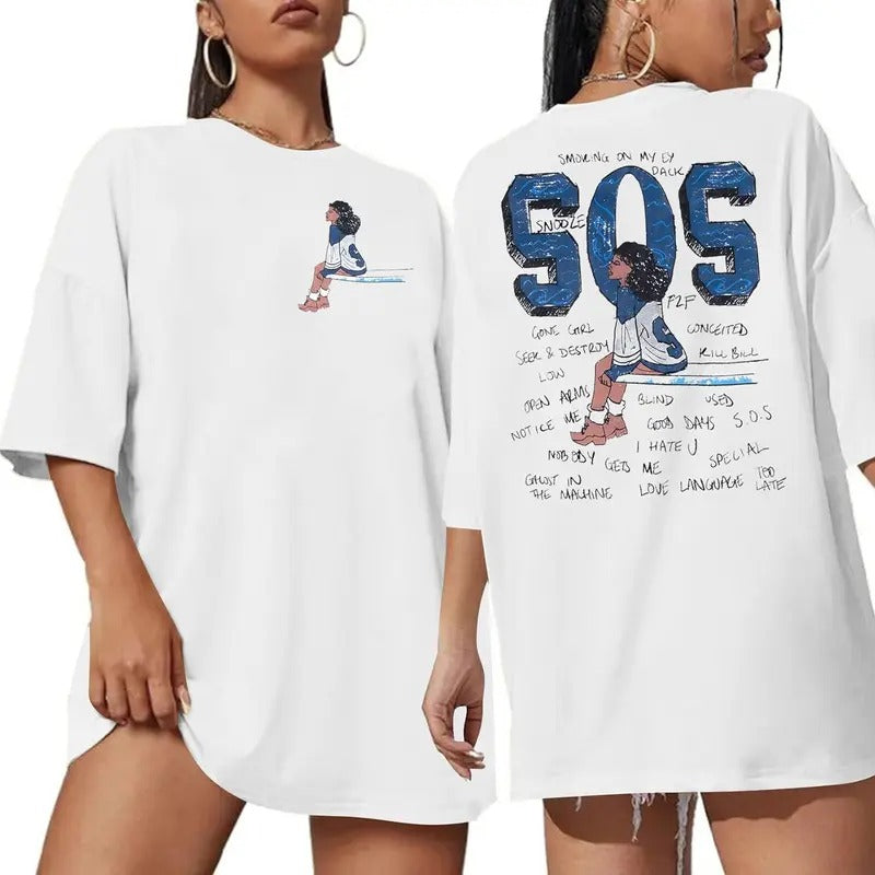 SZA Shirt - SZA SOS Album Vintage Graphic Tee Shirt Merch Men Women Top Womenswear Hoodie, Sweatshirt | DripVista.com