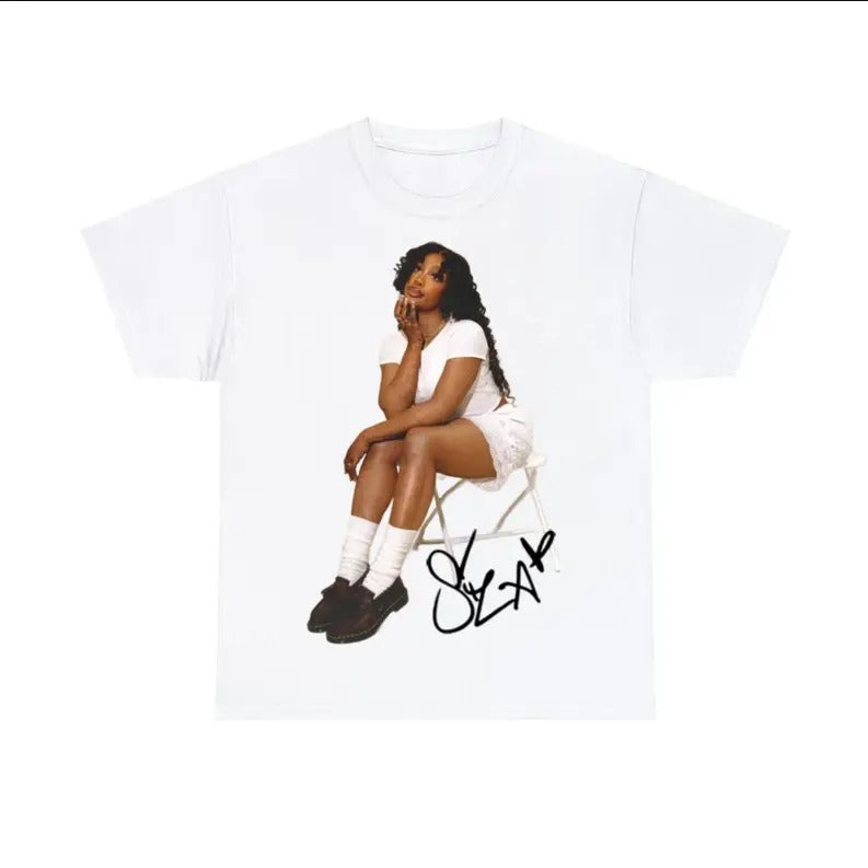 SZAA Iconic Hip Hop Graphic Tee Cotton Fabric