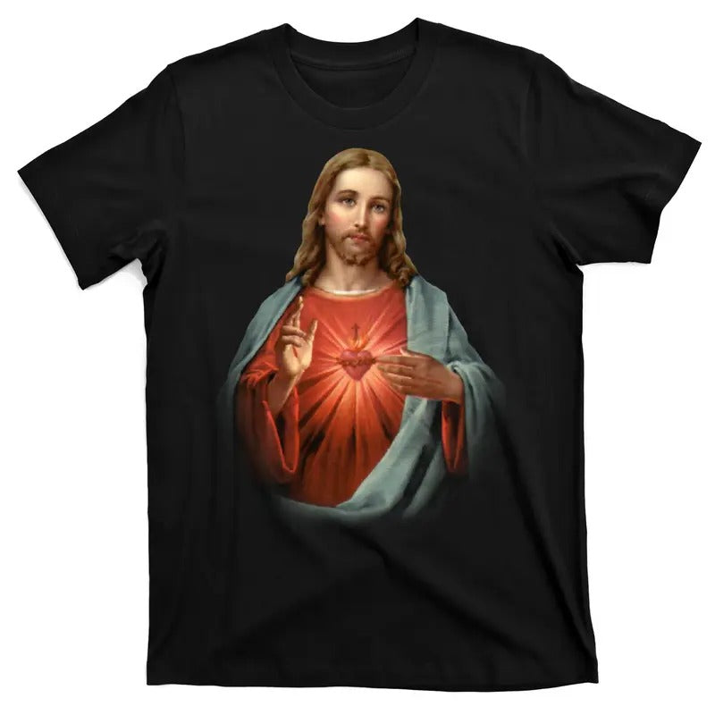 Sacred Heart Of Jesus T-Shirt Menswear Top Hoodie, Sweatshirt | DripVista.com