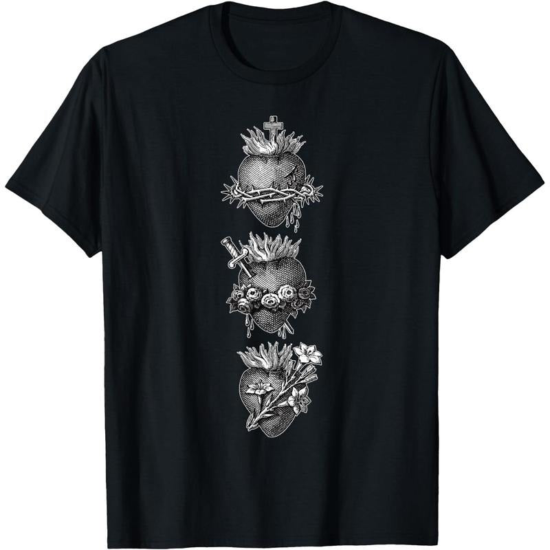 Sacred Hearts FOG Jesus TNF Virgin Mary Gunpla brand Saint Joseph T-Shirt Golf Gift T-Shirt For Men Gunpla brand Women...